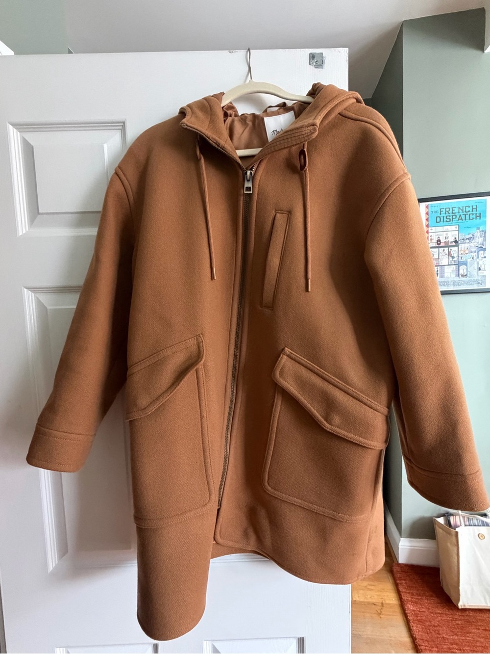Madewell Camel/Tan Hooded Pea Coat